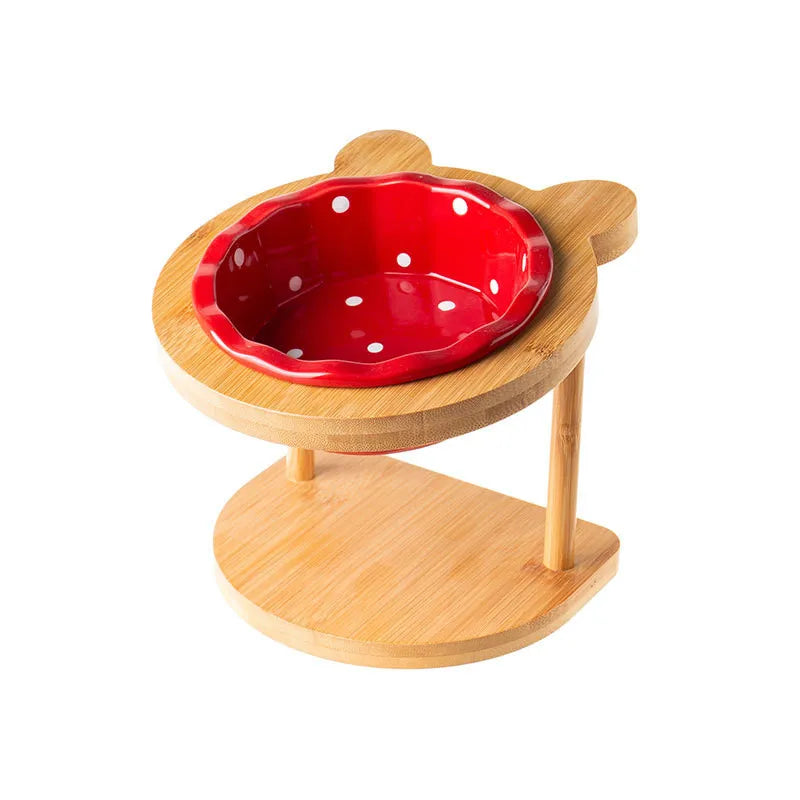 Raised Bowl Food & Water Feeder Stand