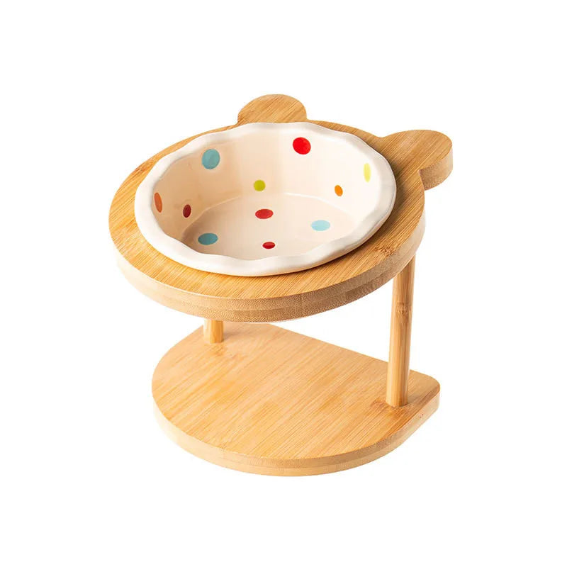 Raised Bowl Food & Water Feeder Stand