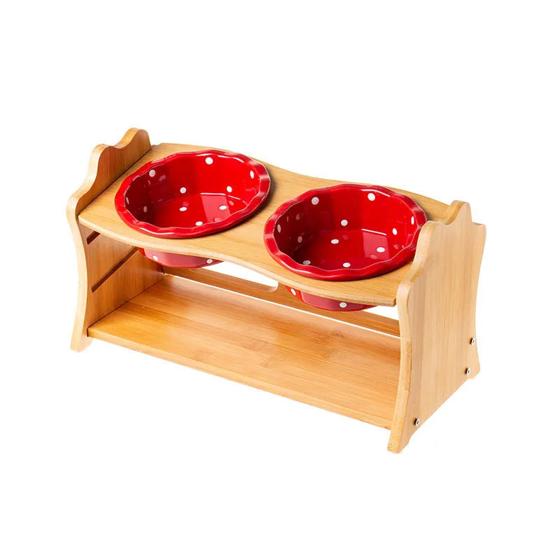 Raised Bowl Food & Water Feeder Stand