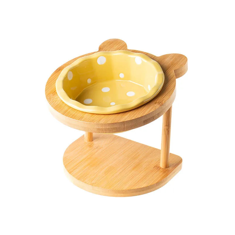 Raised Bowl Food & Water Feeder Stand
