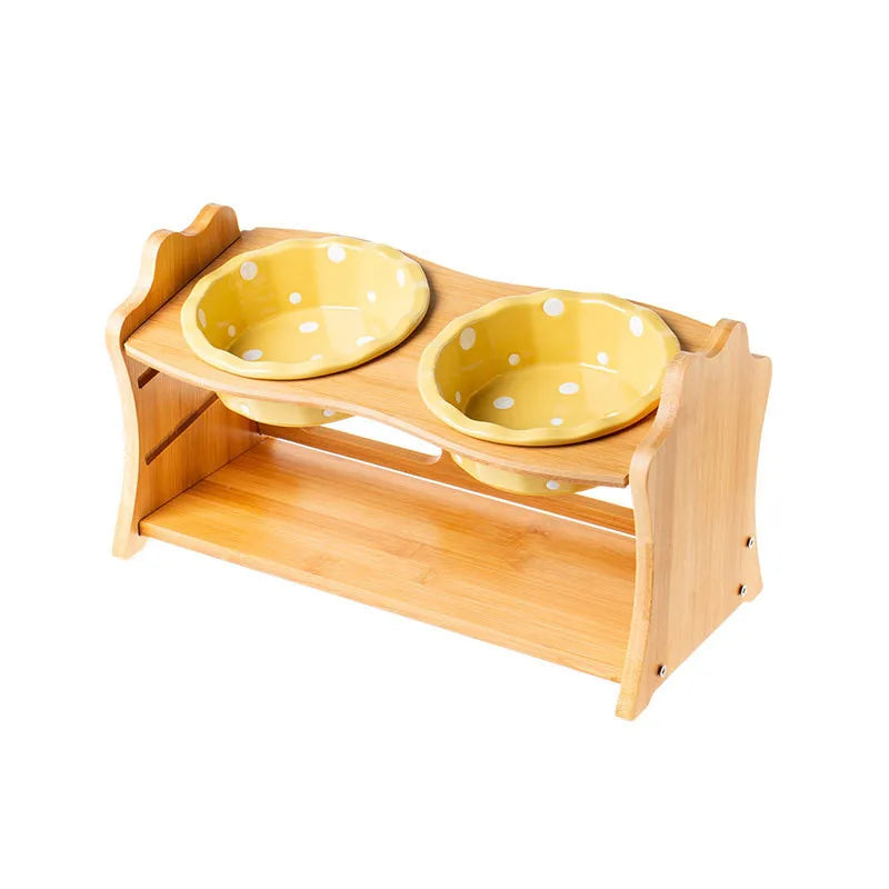 Raised Bowl Food & Water Feeder Stand