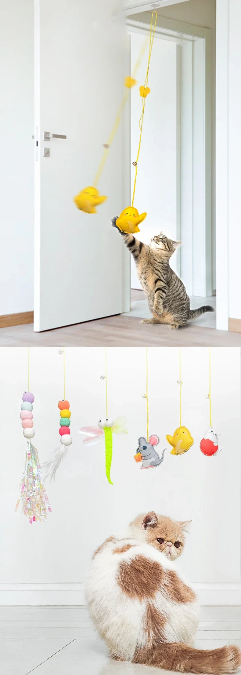 Retractable Door Hanging Cat Toy