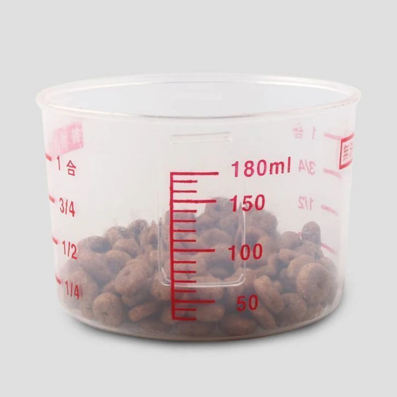 Cat Food Storage Container Plastic Pail With Measuring Cup